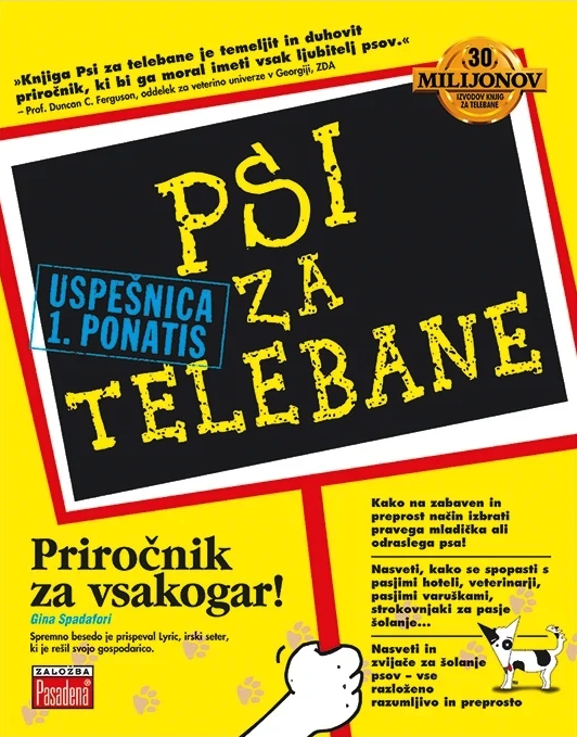 Naslovnica knjige Psi za telebane. priročnik za vzgojo in nego psov