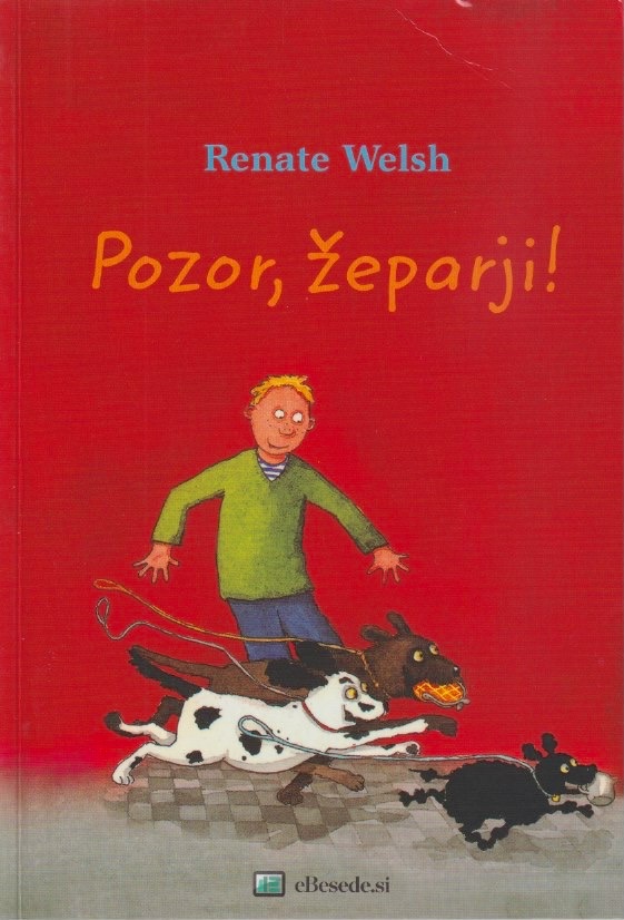 Naslovnica otroškega romana Pozor, žeparji! avstrijske pisateljice Renate Welsh.