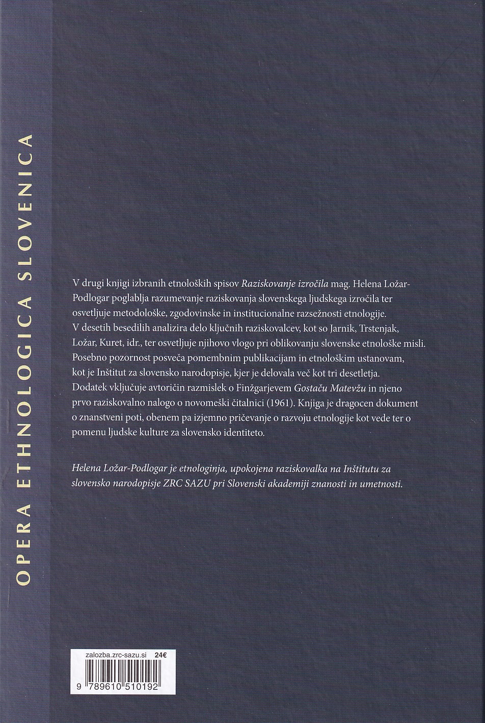 Raziskovanje izročila: Izbrani etnološki spisi 2 - slika 2