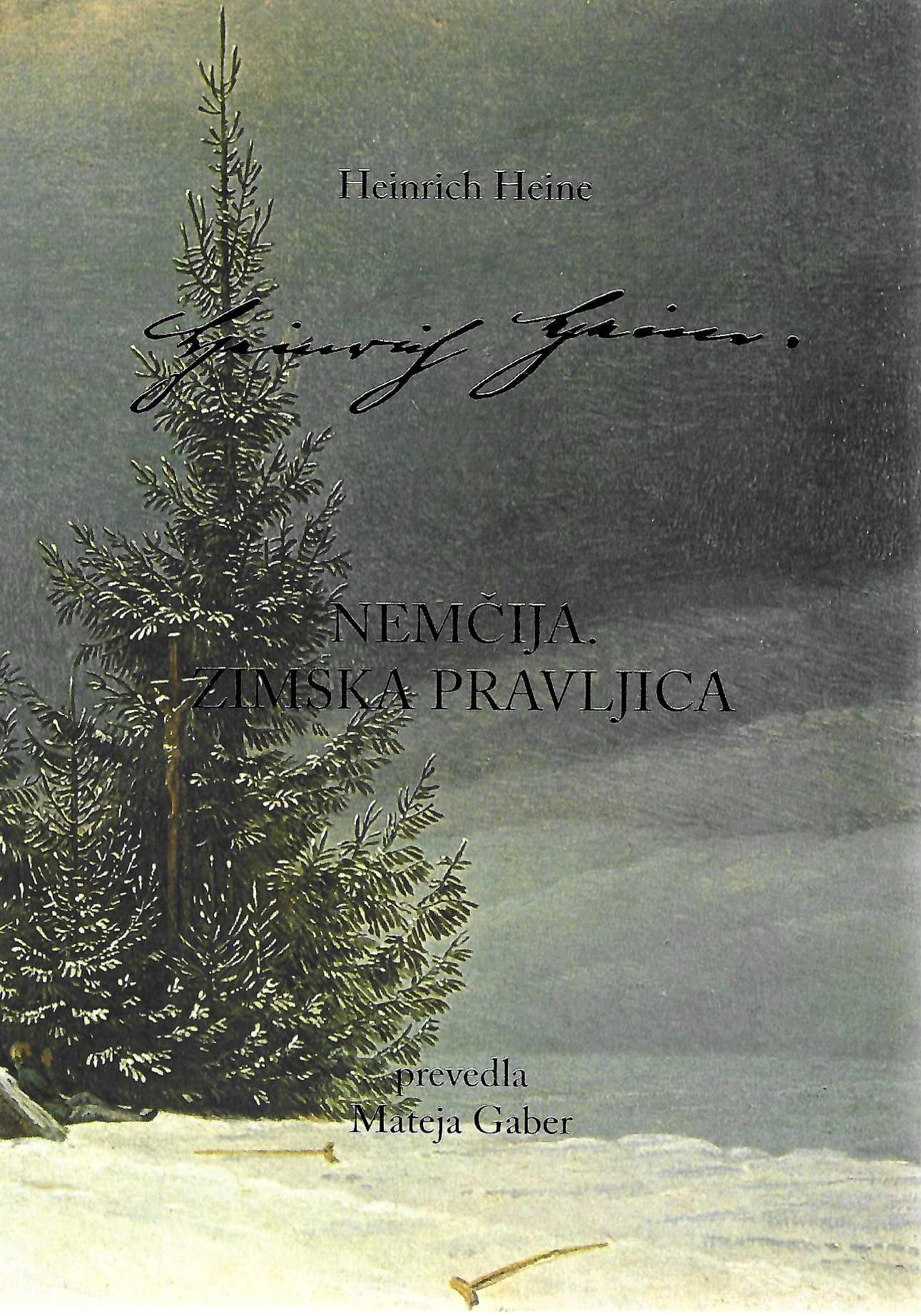 naslovnica knjige Nemčija. Zimska pravljica Heinricha Heineja. klasična satirična pesnitev o Nemčiji