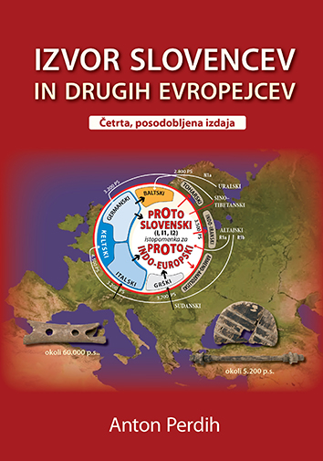 Naslovnica knjige Izvor Slovencev in drugih Evropejcev. Poljudnoznanstvena knjiga o izvoru Slovencev in evropskih ljudstvih.