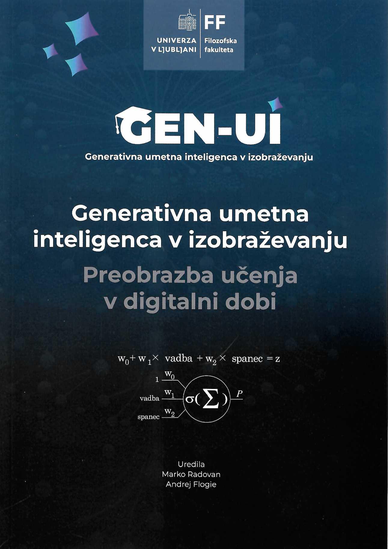 naslovnica monografije o umetni inteligenci v izobraževanju. publikacija o prihodnosti učenja v digitalni dobi
