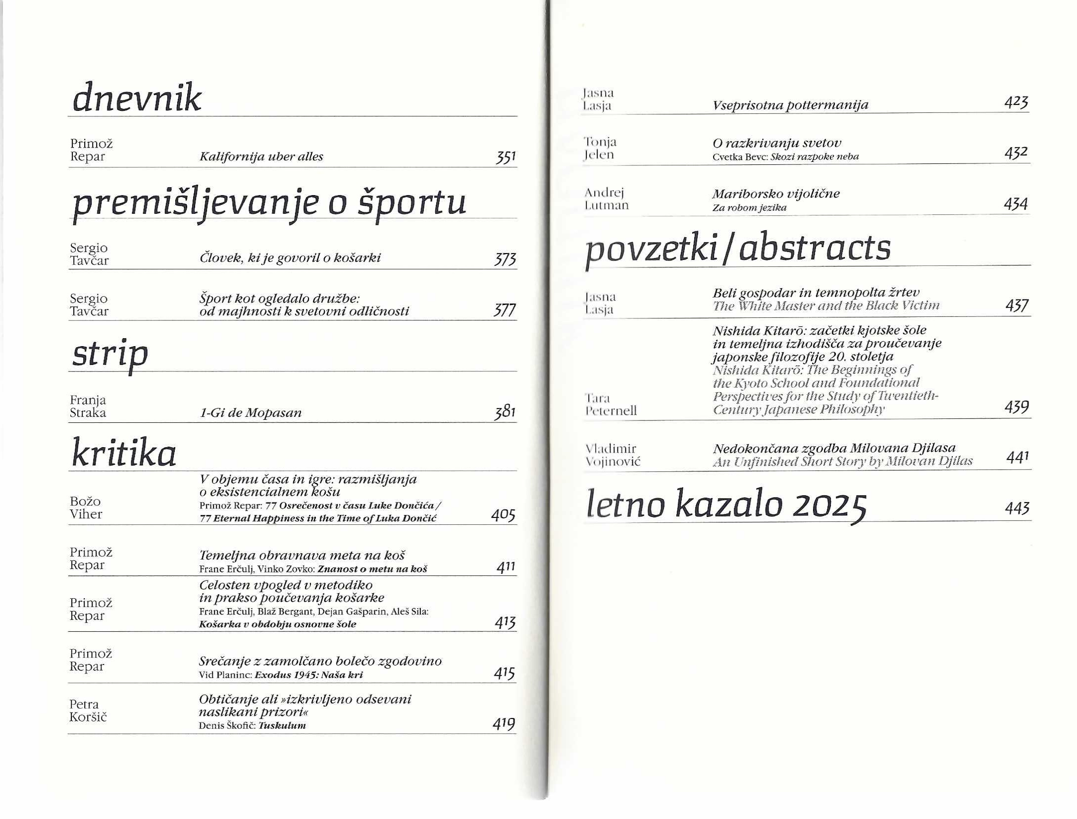 Kazalo revije Apokalipsa št. 297 - 300