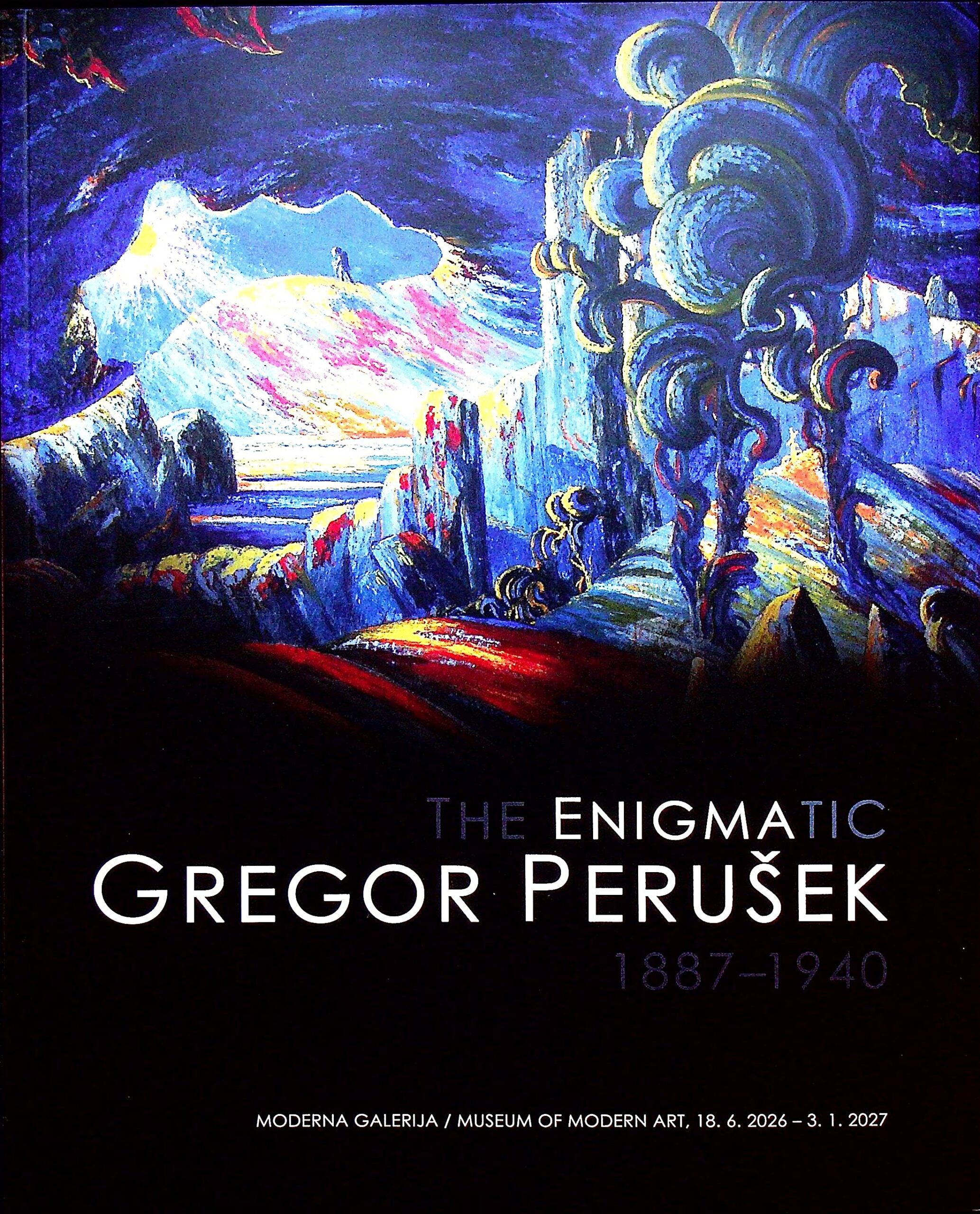 Naslovnica kataloga The Enigmatic Gregor Perušek (1887–1940). Dvojezični katalog razstave v Moderni galeriji