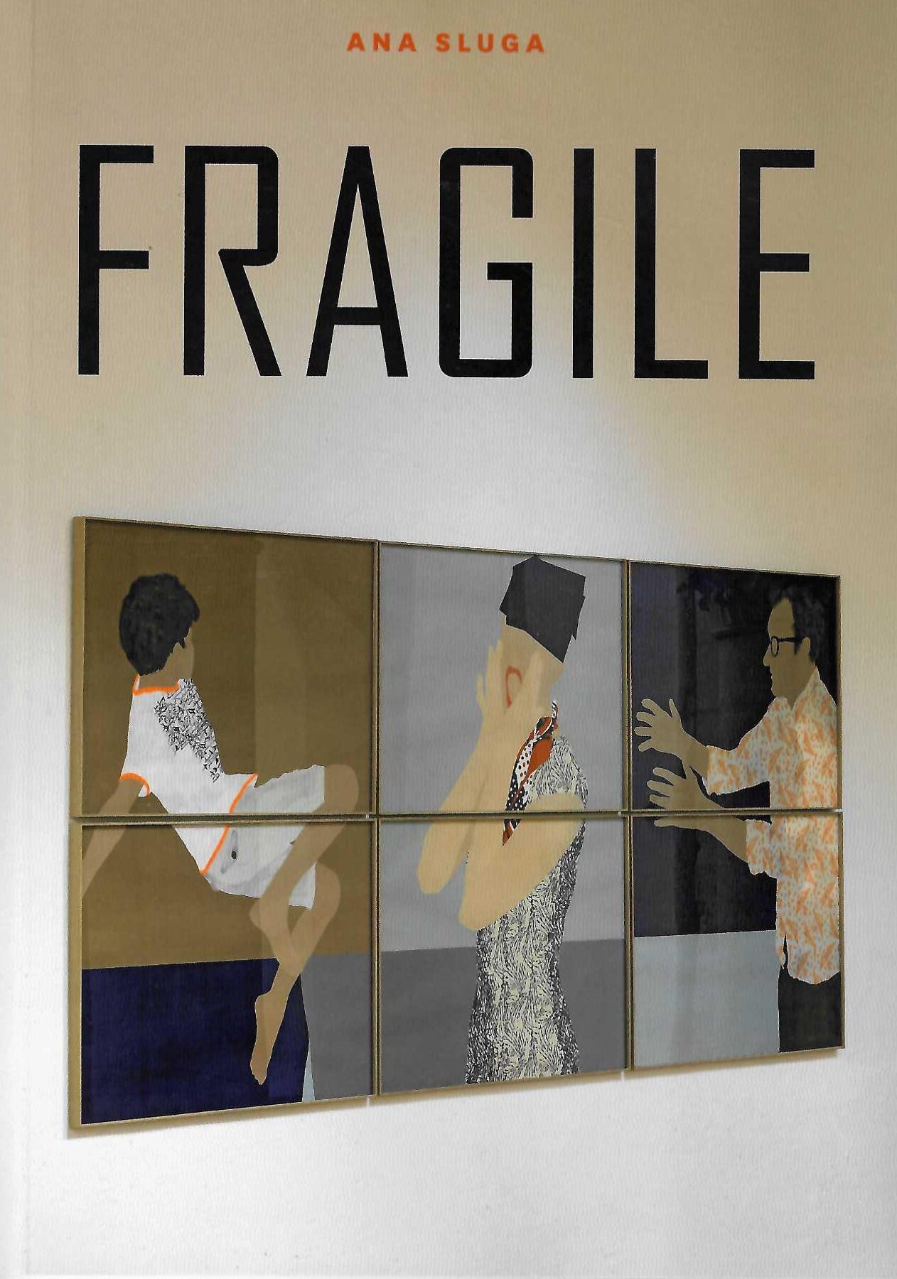 Naslovnica razstavnega kataloga Fragile. razstavni katalog slikarke Ane Sluga