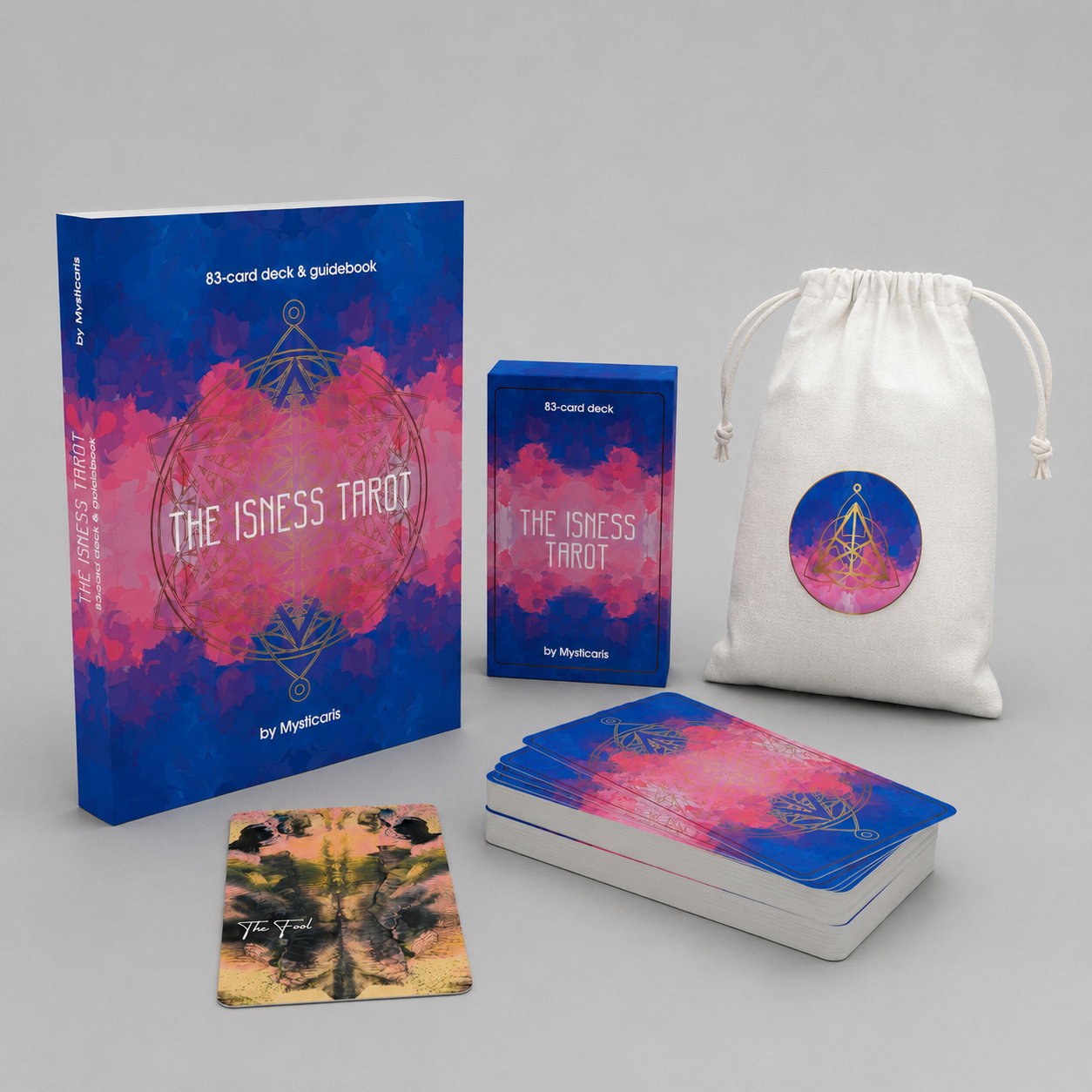 The Isness Tarot – Original Colour Edition, komplet tarot kart in vodnika Amadee H. Ris.