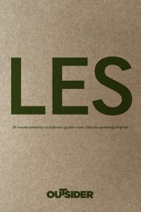 naslovnica knjige LES: arhitektura iz lesa (Revija Outsider)