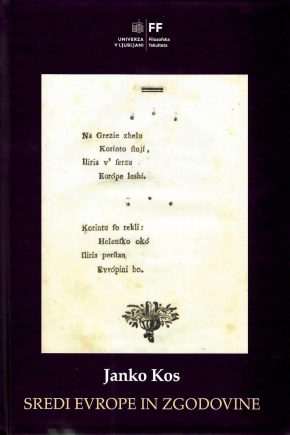 naslovnica knjige Sredi Evrope in zgodovine Janka Kosa - esejistična knjiga o slovenski literaturi in srednji Evropi